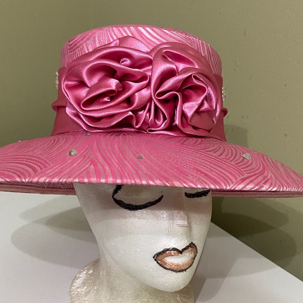 Pretty Pink Dress Hat/ Church Hat by Nubiano